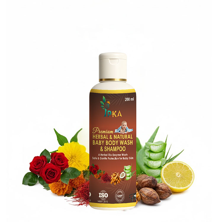 premium herbal and natural baby body wash and shampoo