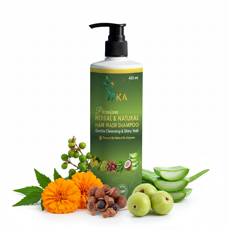 premium herbal and natural hair wash shampoo